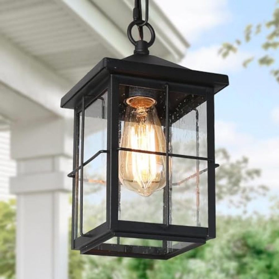 Outdoor Lighting Black - Hanglamp voor buiten, boerderijstijl zwart anti-roest