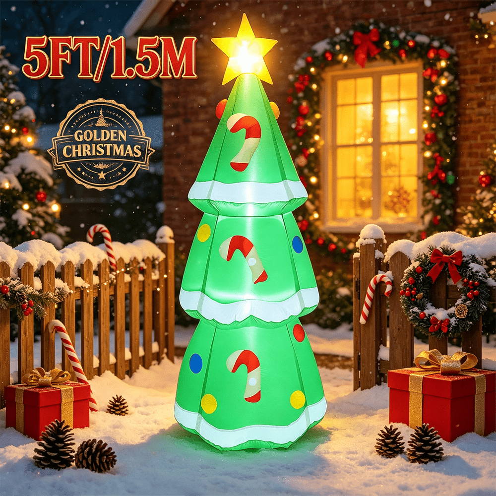 Outdoor Lighting Effects - 5FT/1,5M Kerst opblaasbare DIY decoratie verlichte