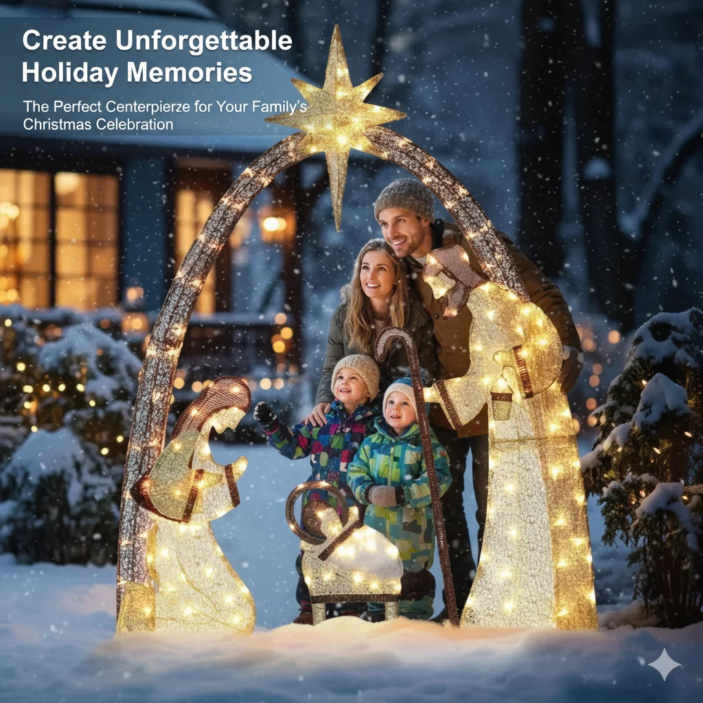 5,5FT kerststal buitendecor me - Outdoor Lighting Effects recensie en prijs
