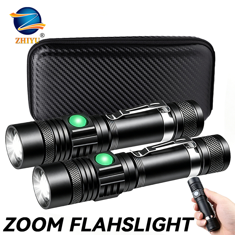 T6 LED oplaadbare zaklamp, 186 - Outdoor Lighting Black recensie en prijs